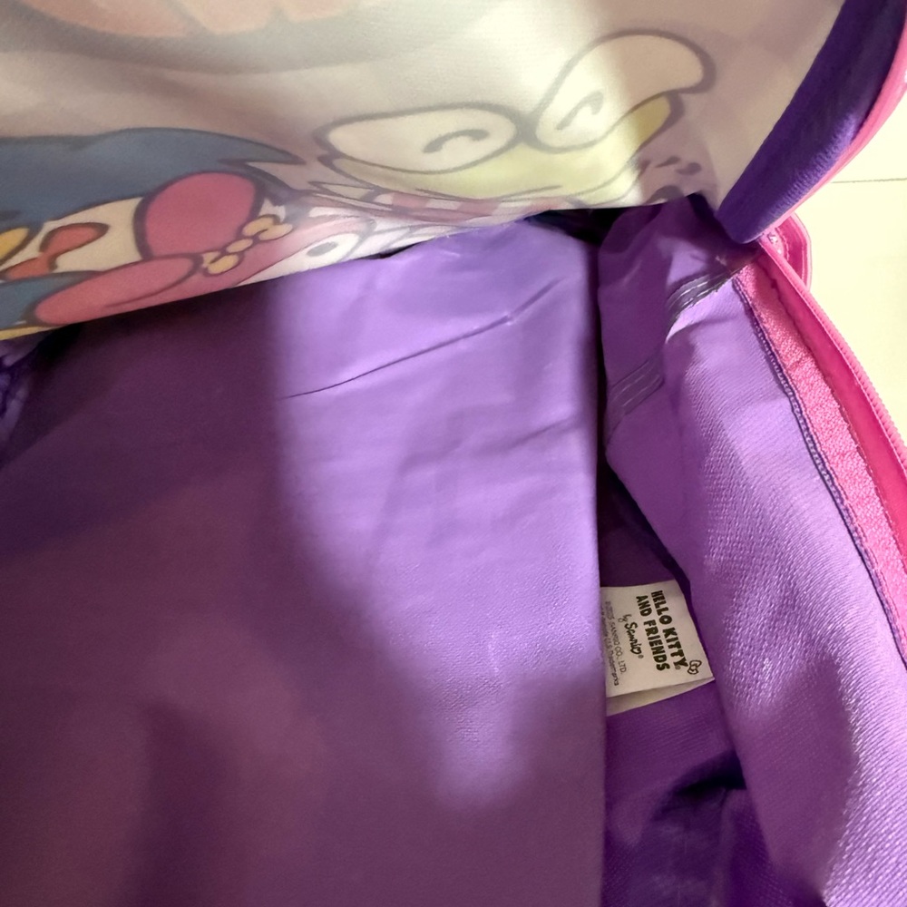 Sanrio Hello Kitty & Friends Backpack Purple Kids Bag My Melody Kuromi Keroppi - Picture 5 of 9